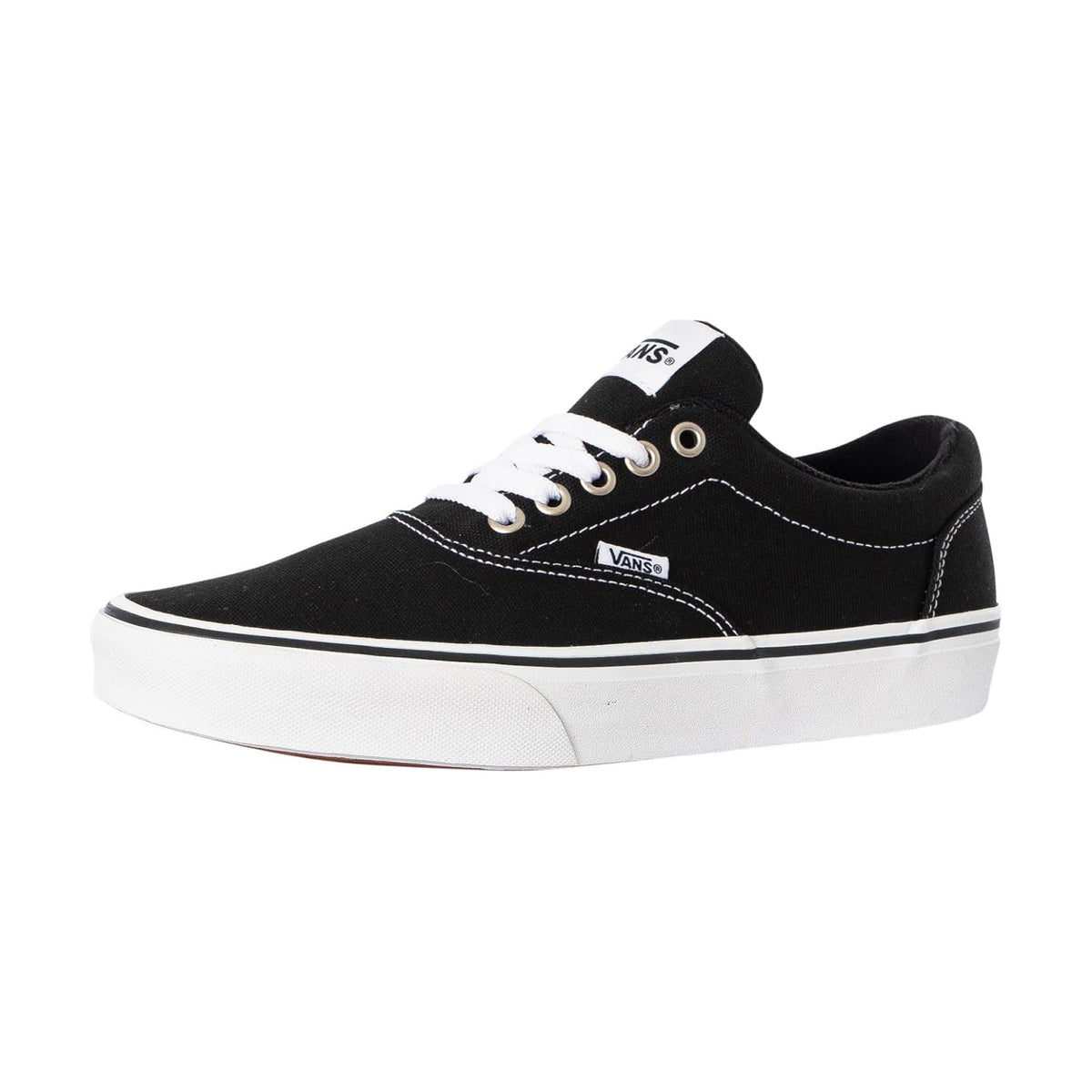 Black-White - Back - Vans Mens Doheny SS19 Logo Canvas Trainers