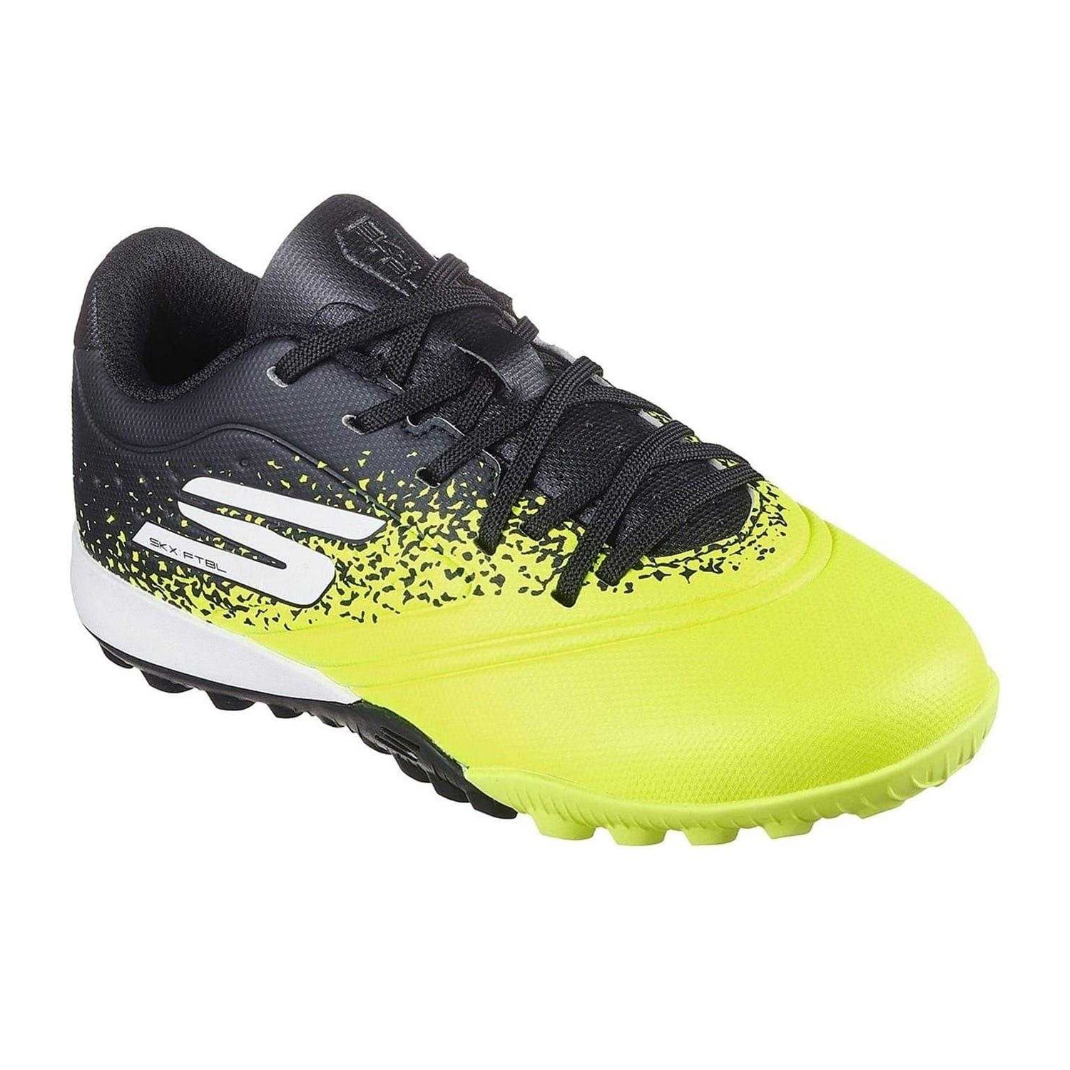 Yellow-Black - Pack Shot - Skechers Childrens-Kids Razor 1.5 Graphic Print Flat Astro Turf Trainers