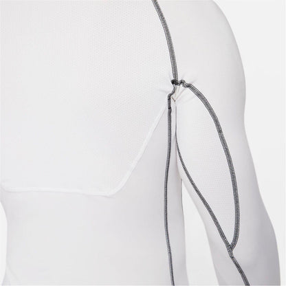 White - Pack Shot - Nike Mens Pro Core Long-Sleeved T-Shirt