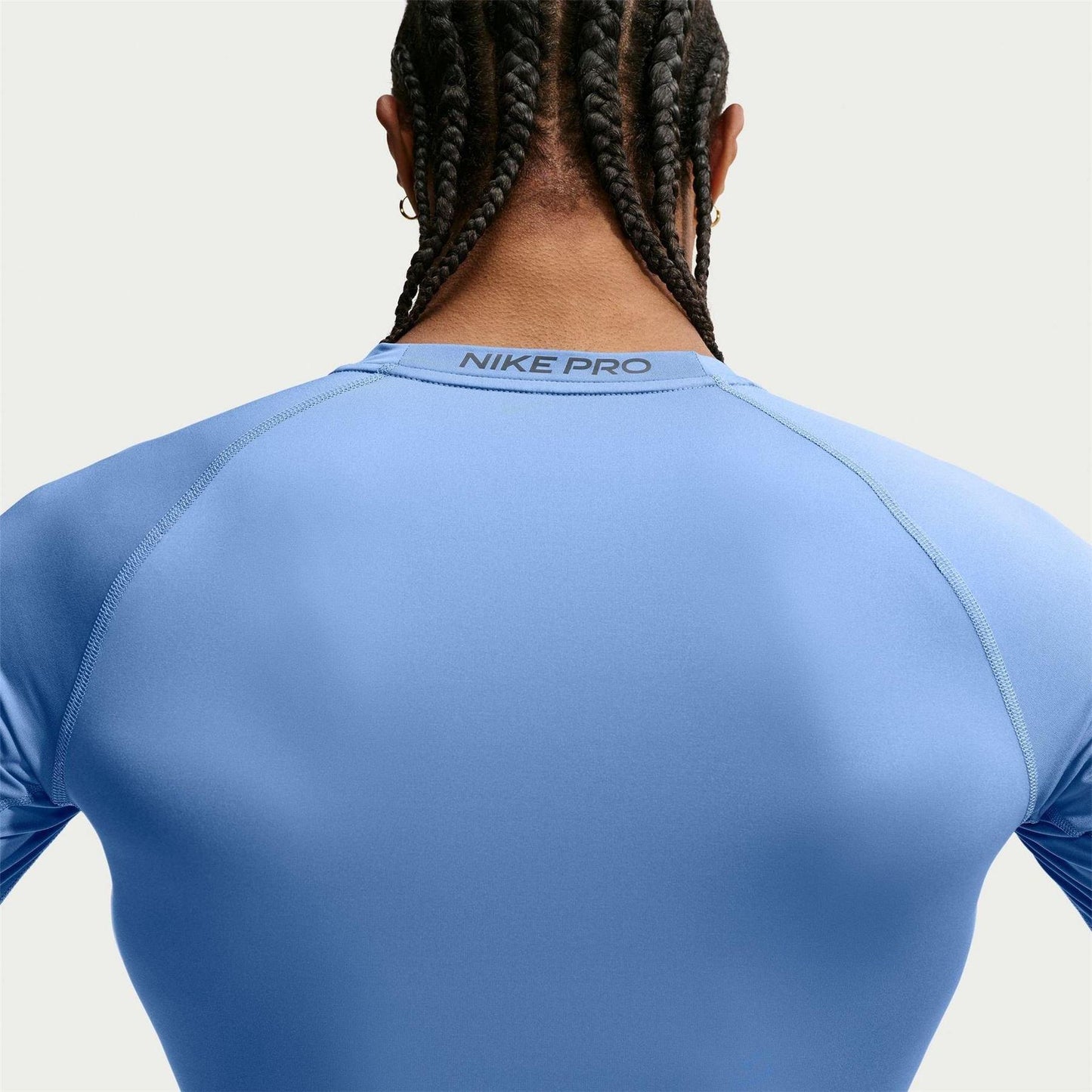 Indigo - Side - Nike Mens Pro Core Long-Sleeved T-Shirt