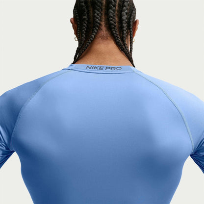 Indigo - Side - Nike Mens Pro Core Long-Sleeved T-Shirt