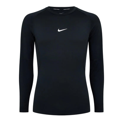Black - Front - Nike Mens Pro Core Long-Sleeved T-Shirt