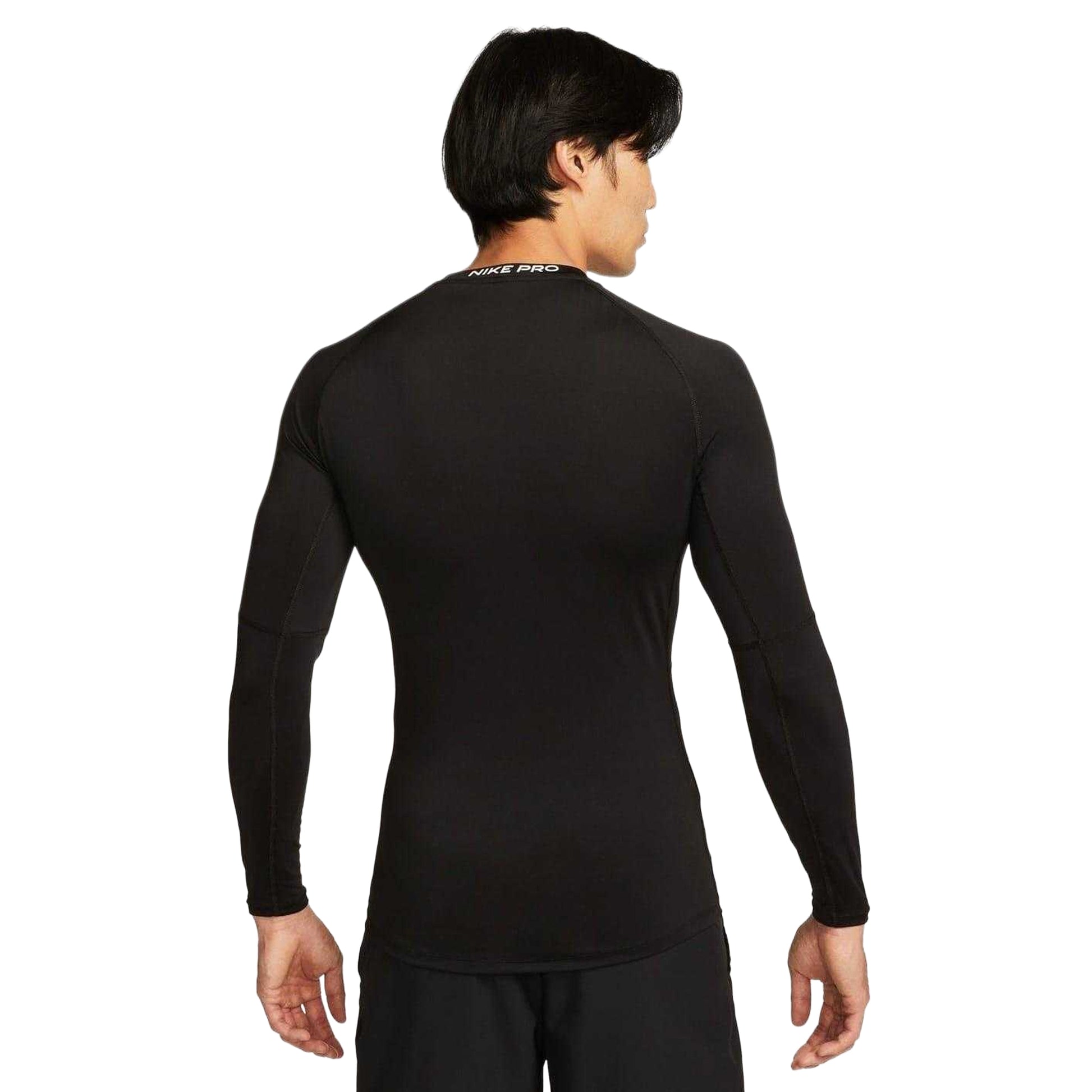 Black - Close up - Nike Mens Pro Core Long-Sleeved T-Shirt