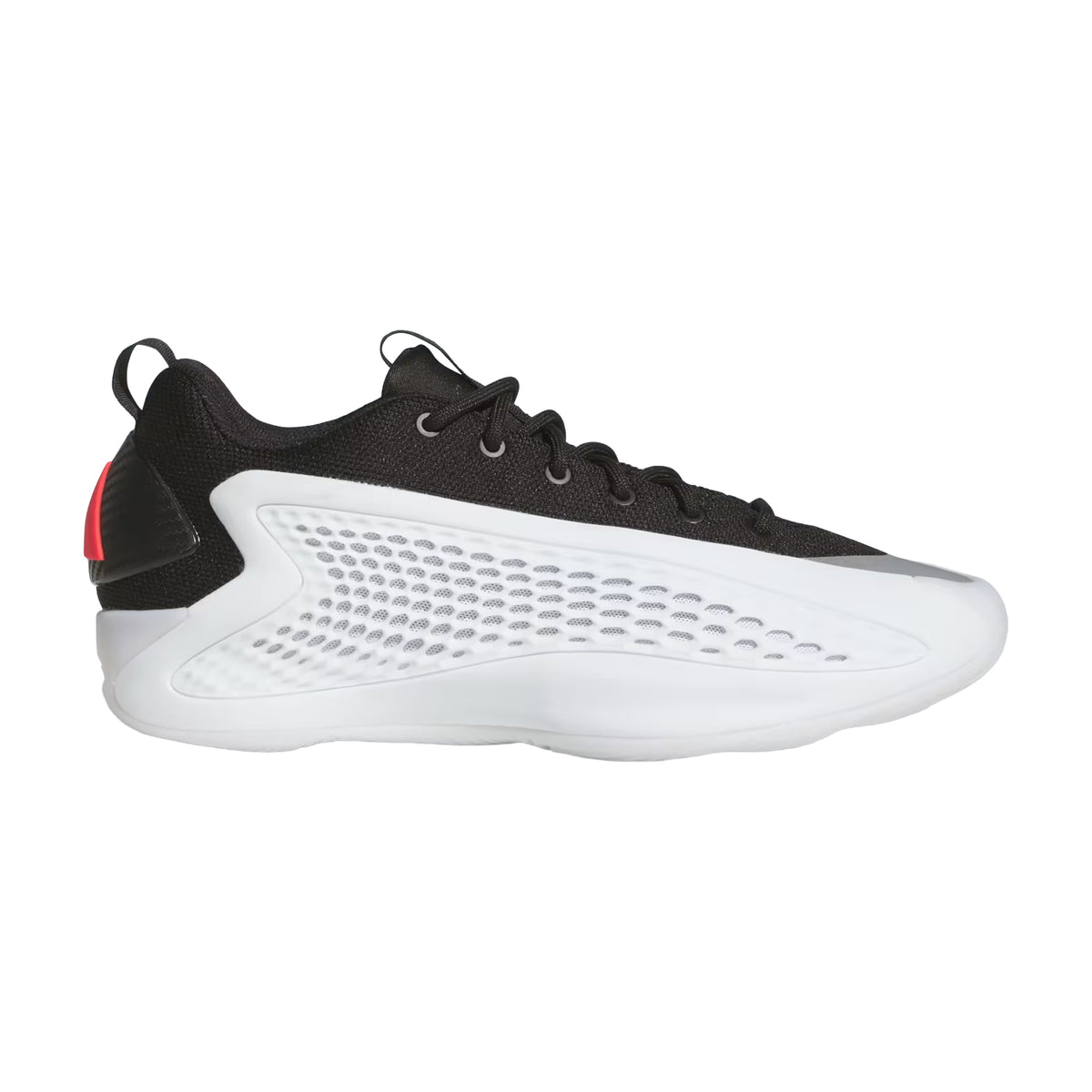 White-Black-Red - Front - Adidas Childrens-Kids Anthony Edwards Basketball Shoes