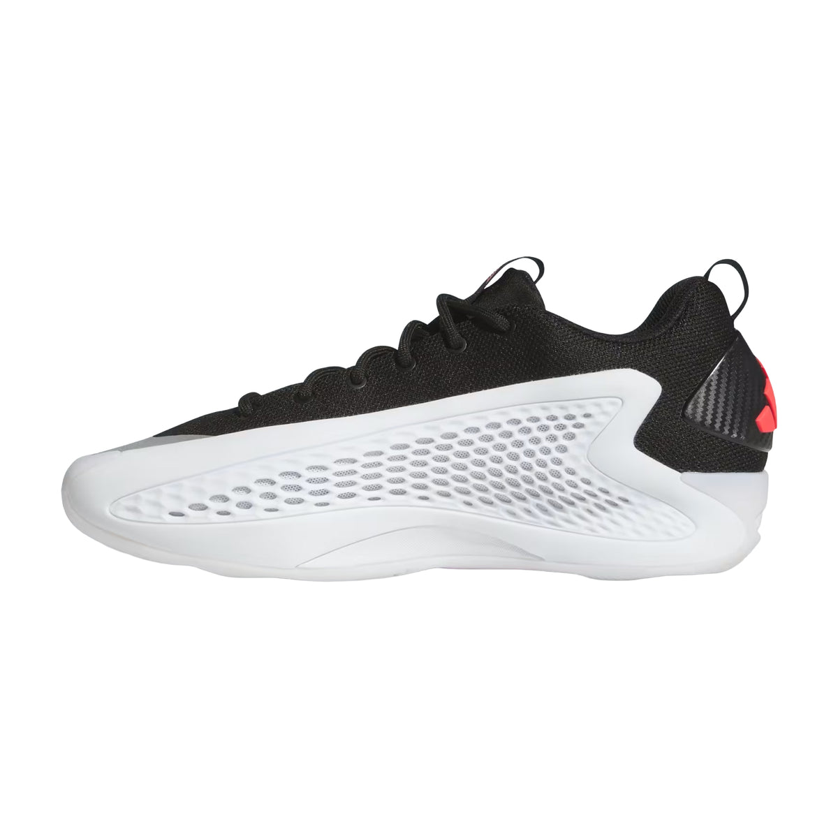 White-Black-Red - Side - Adidas Childrens-Kids Anthony Edwards Basketball Shoes