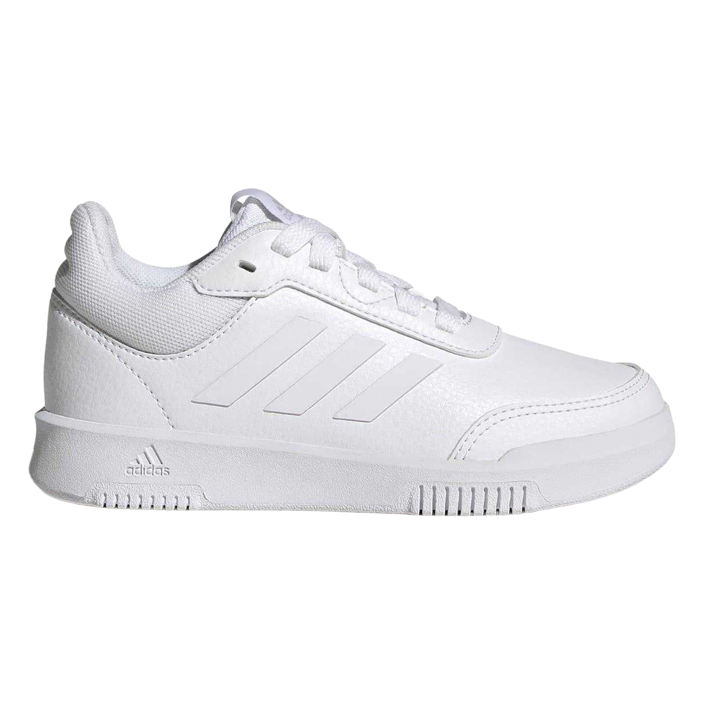 White - Front - Adidas Boys Tensaur 3 Leather Trainers