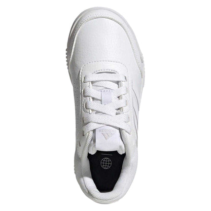 White - Side - Adidas Boys Tensaur 3 Leather Trainers