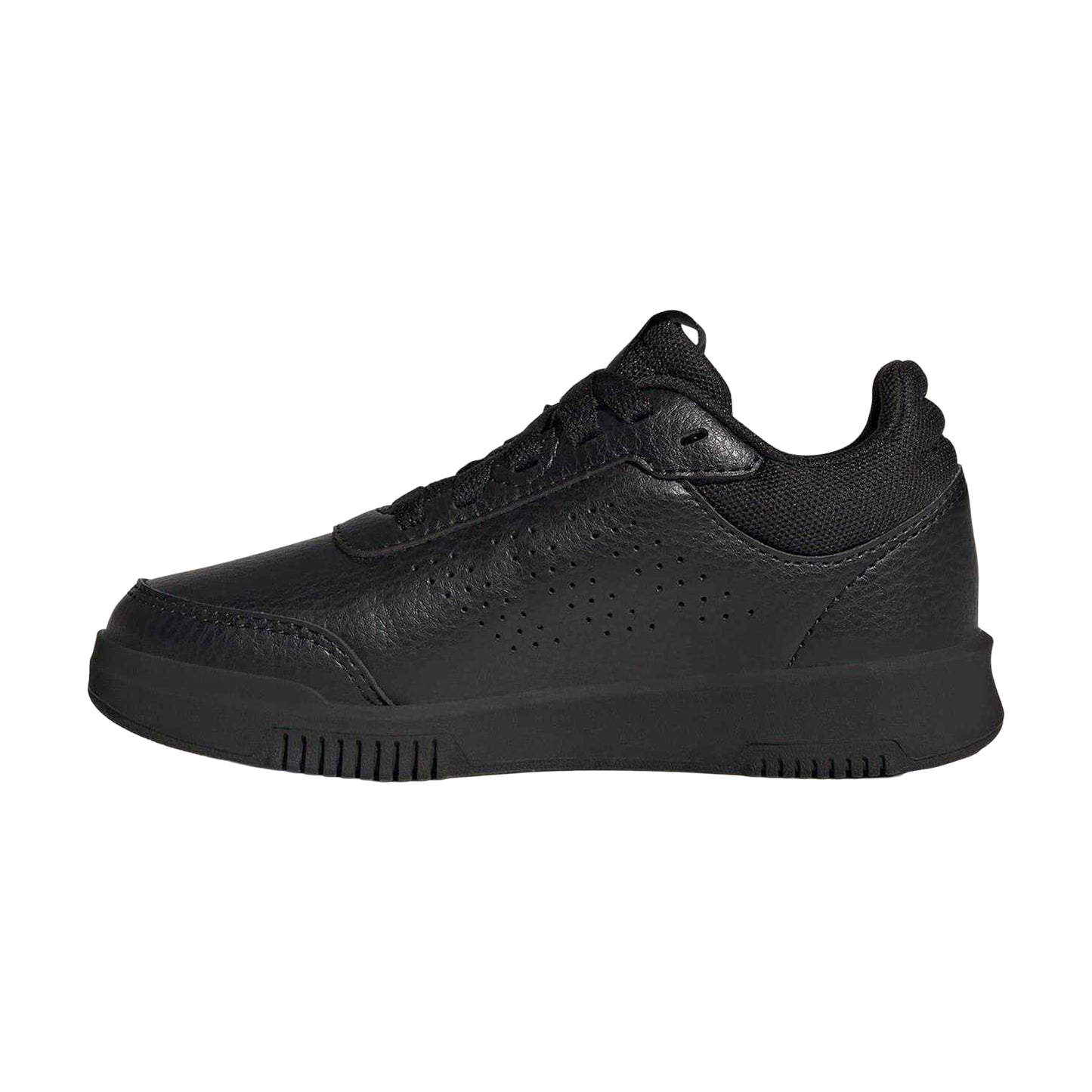 Triple Black - Side - Adidas Boys Tensaur 3 Leather Trainers