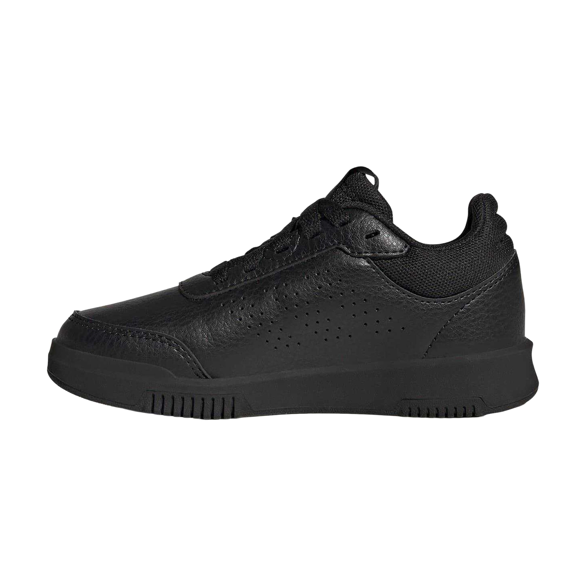 Triple Black - Side - Adidas Boys Tensaur 3 Leather Trainers