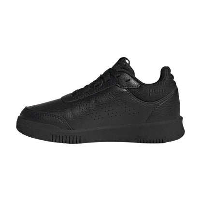 Triple Black - Side - Adidas Boys Tensaur 3 Leather Trainers