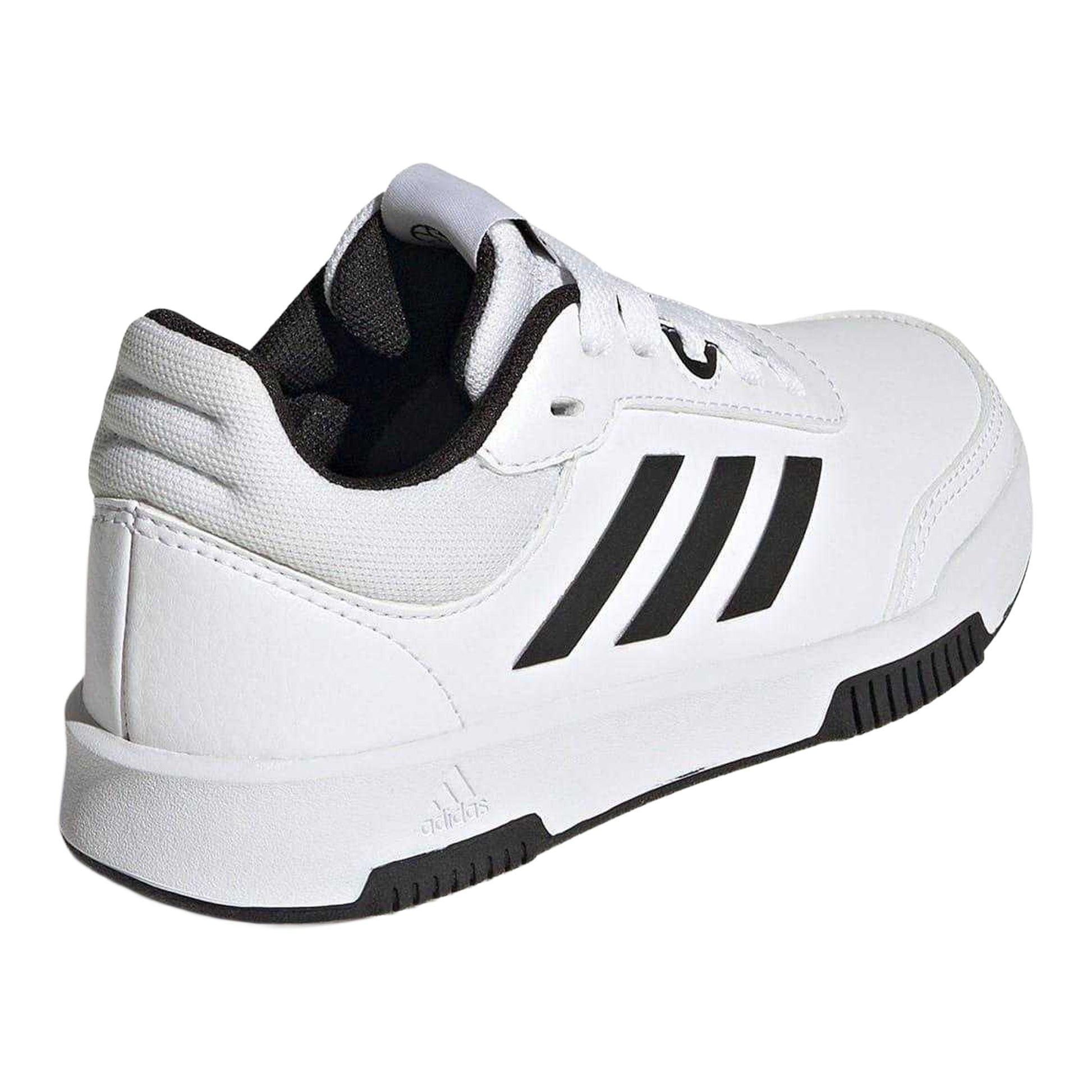 White-Black - Back - Adidas Boys Tensaur 3 Leather Trainers