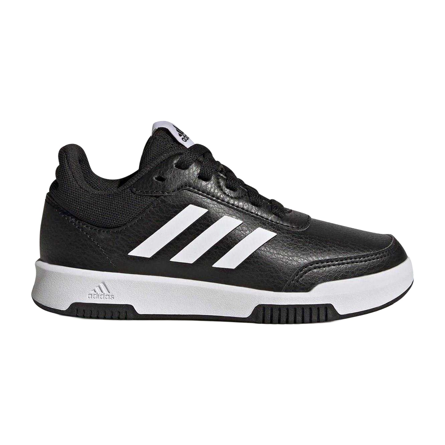 Black-White - Front - Adidas Boys Tensaur 3 Leather Trainers