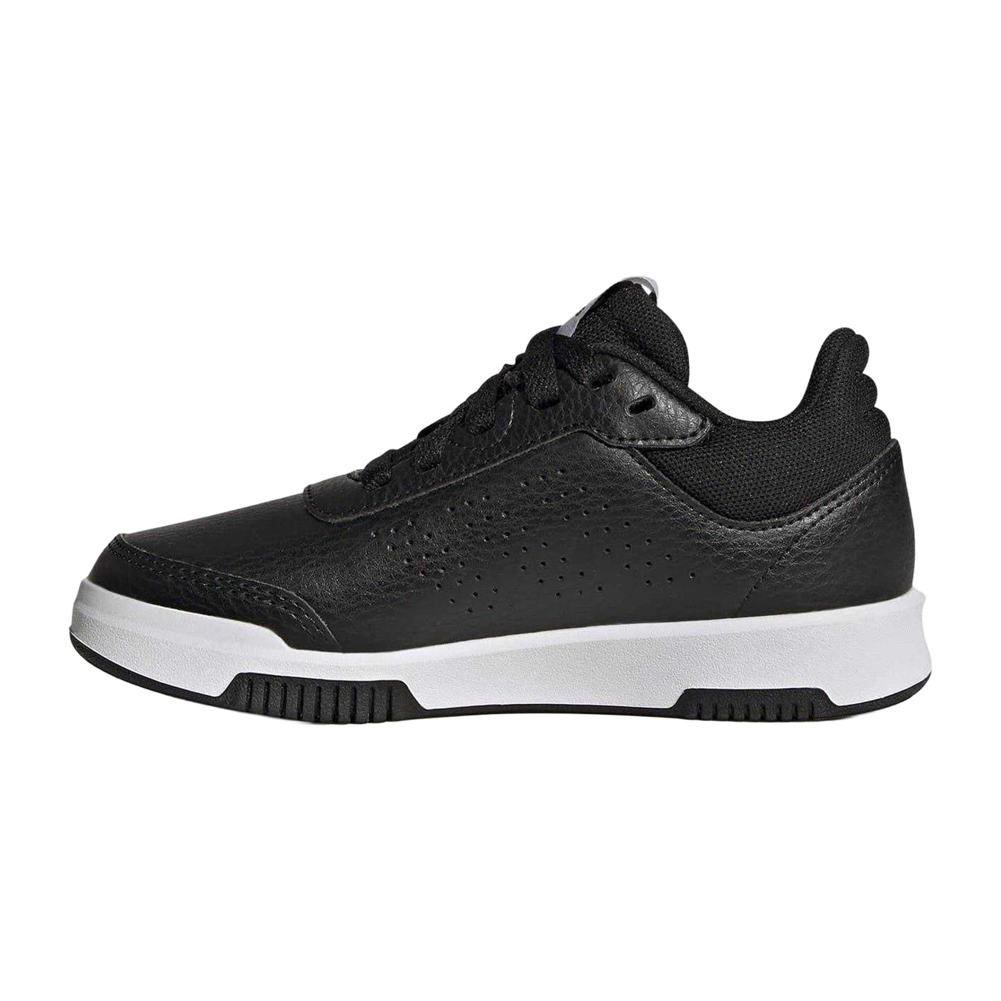 Black-White - Side - Adidas Boys Tensaur 3 Leather Trainers