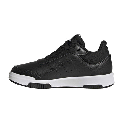 Black-White - Side - Adidas Boys Tensaur 3 Leather Trainers