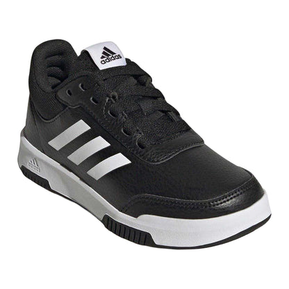 Black-White - Pack Shot - Adidas Boys Tensaur 3 Leather Trainers