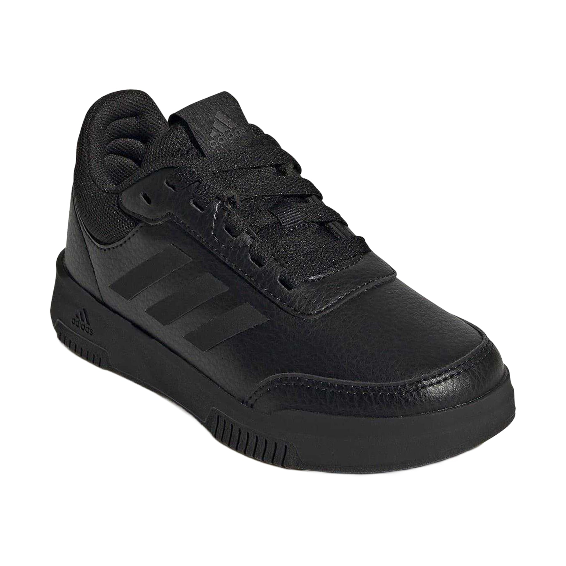 Triple Black - Pack Shot - Adidas Boys Tensaur 3 Leather Trainers