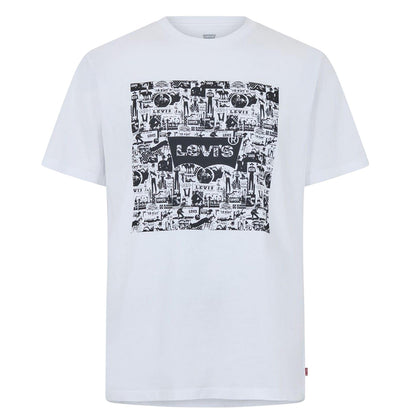 White - Front - Levis Mens Comic T-Shirt