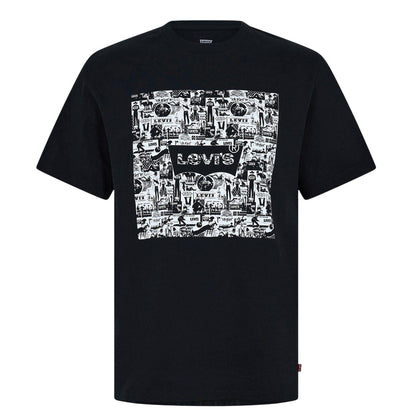 Black - Front - Levis Mens Comic T-Shirt