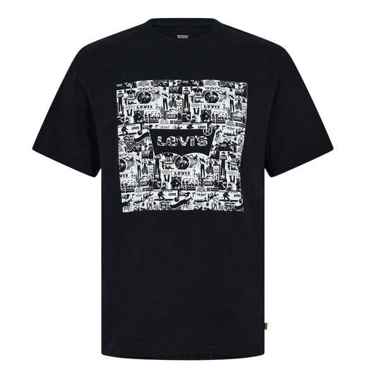 Black - Front - Levis Mens Comic T-Shirt
