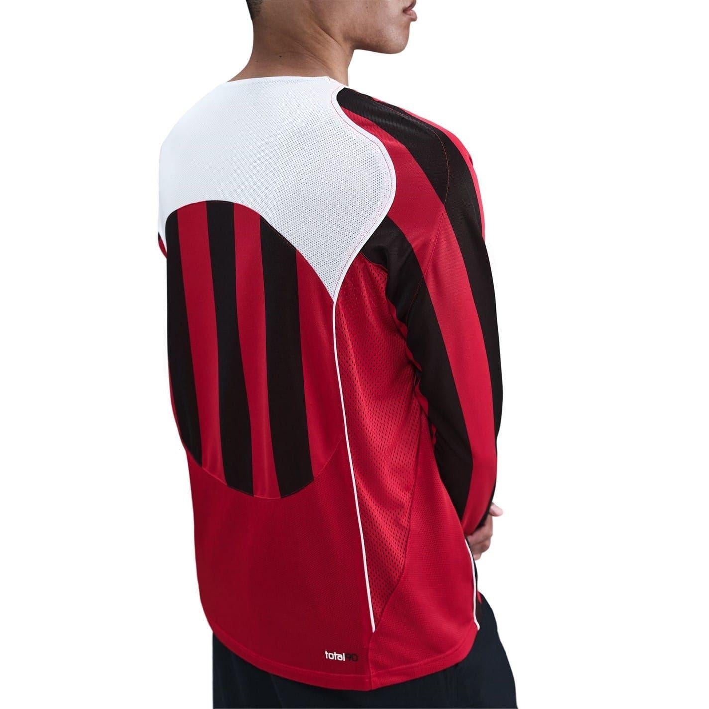 Red-White - Back - Nike Mens T90 Striped Football Jersey