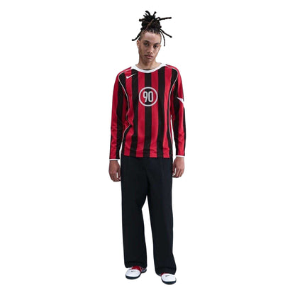 Red-White - Lifestyle - Nike Mens T90 Striped Football Jersey