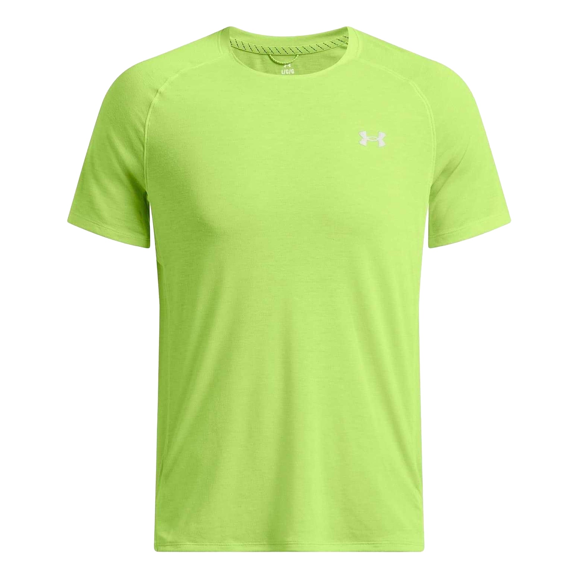Green - Front - Under Armour Mens Launch Trail Run Raglan T-Shirt