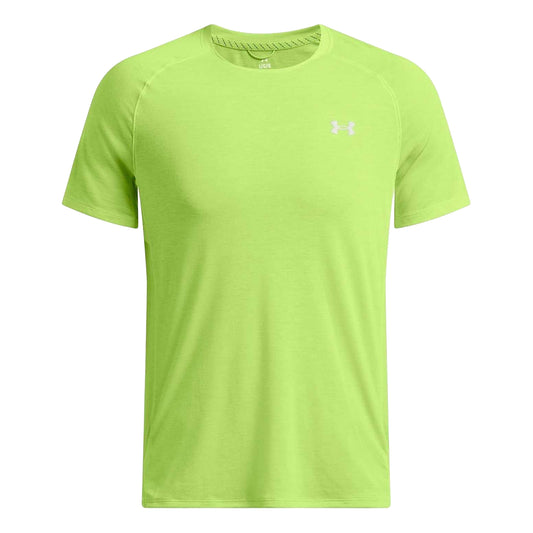 Green - Front - Under Armour Mens Launch Trail Run Raglan T-Shirt