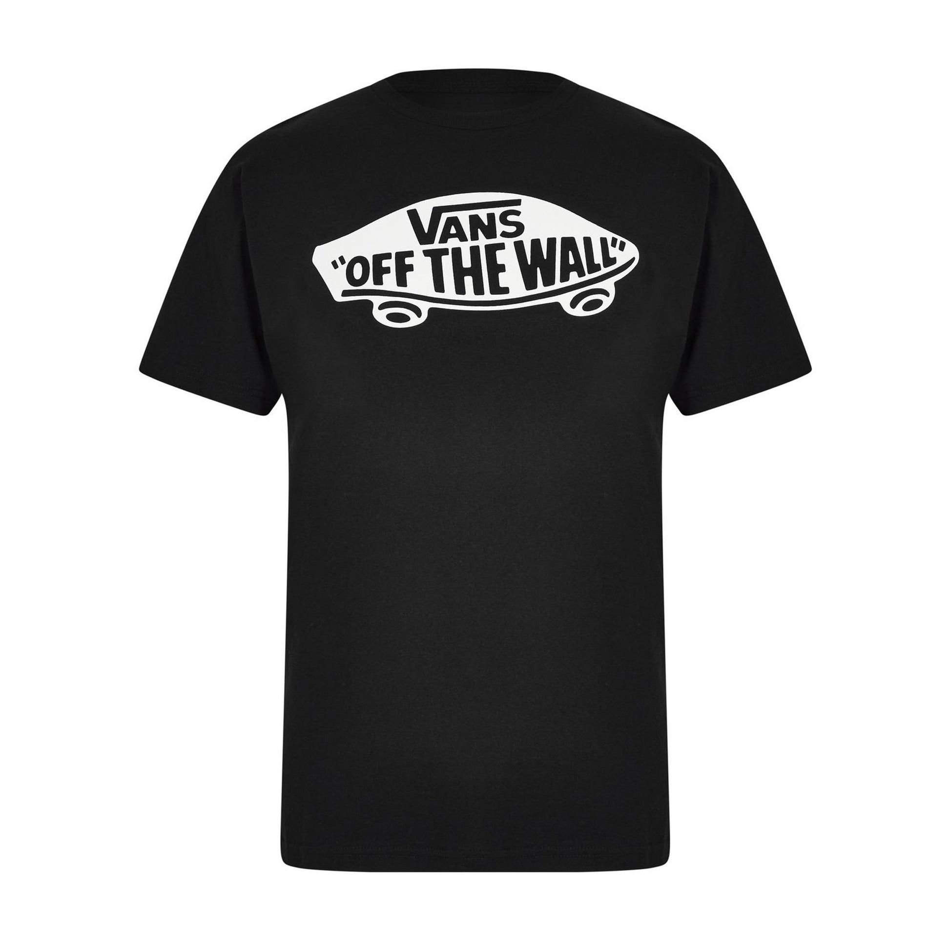 Black - Front - Vans Childrens-Kids Style 76 Crew Neck T-Shirt