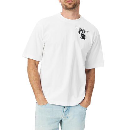 White - Side - G-Star Mens Industrial Graphic T-Shirt