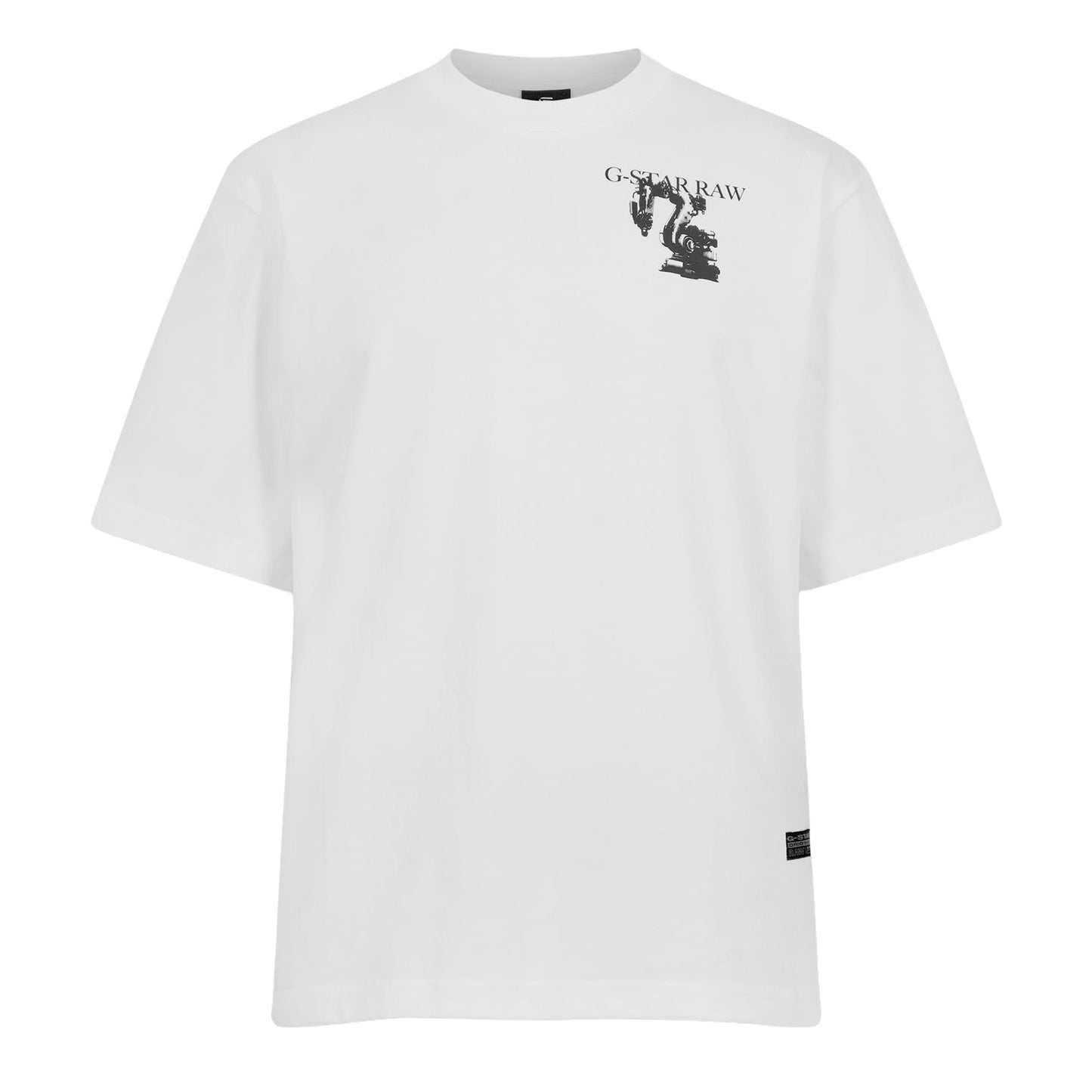 White - Front - G-Star Mens Industrial Graphic T-Shirt