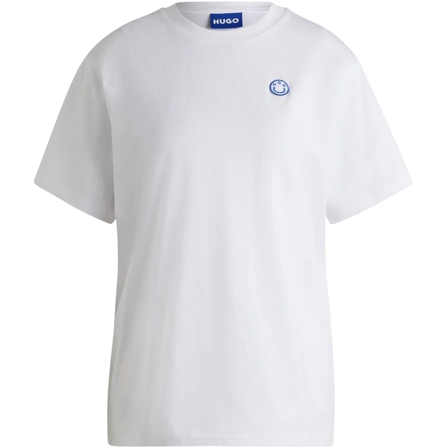 White - Front - Hugo Womens-Ladies Embroidered Logo T-Shirt
