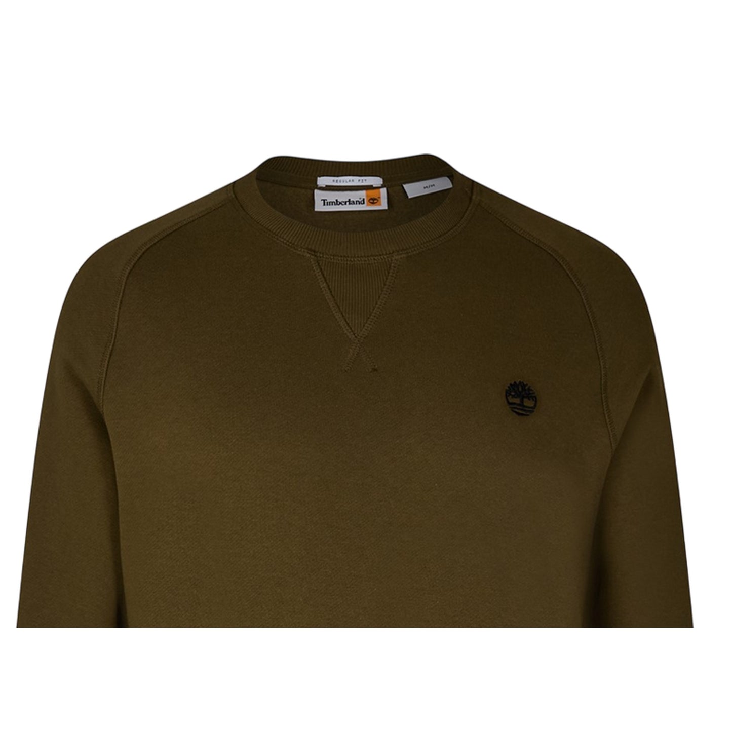 Olive - Side - Timberland Mens Exeter Crew Neck Regular Sweatshirt
