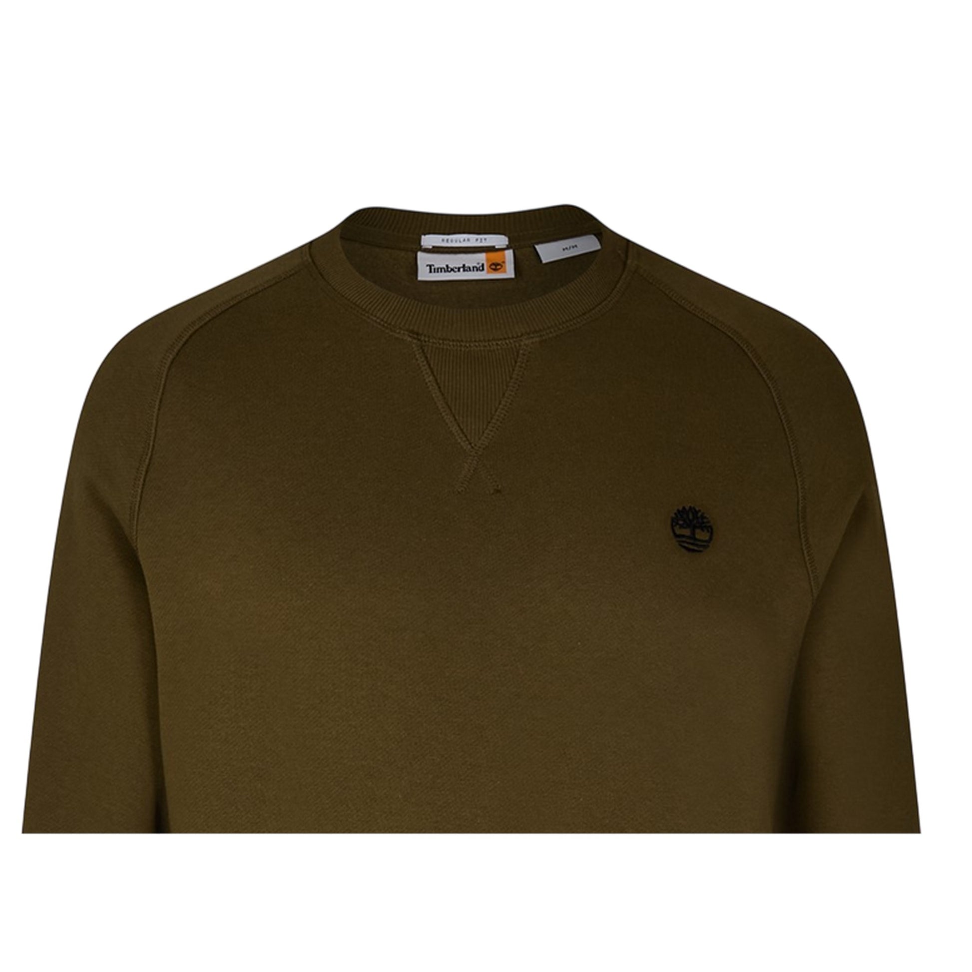 Olive - Side - Timberland Mens Exeter Crew Neck Regular Sweatshirt