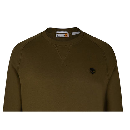 Olive - Side - Timberland Mens Exeter Crew Neck Regular Sweatshirt