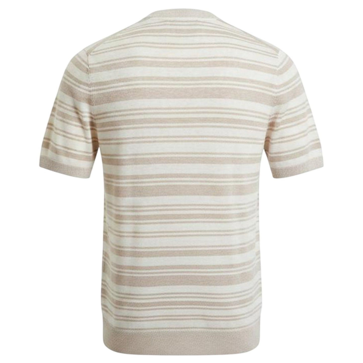 Ecru - Back - Ted Baker Mens Knitted Ribbed T-Shirt