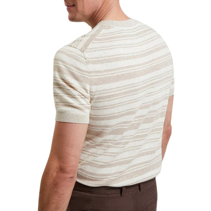 Ecru - Lifestyle - Ted Baker Mens Knitted Ribbed T-Shirt