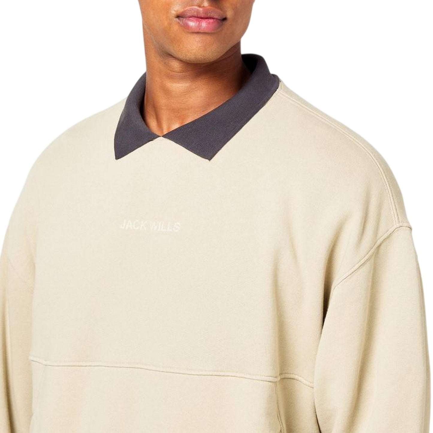 Willow - Lifestyle - Jack Wills Mens Collared Regular Sweatshirt