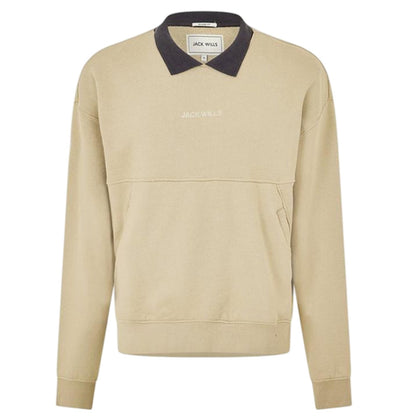 Willow - Front - Jack Wills Mens Collared Regular Sweatshirt
