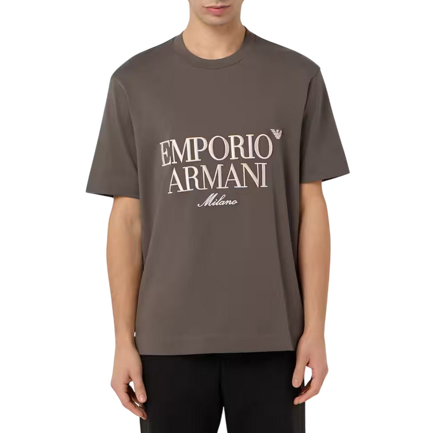Kambaba - Side - Emporio Armani EA7 Mens Milano Crew Neck T-Shirt