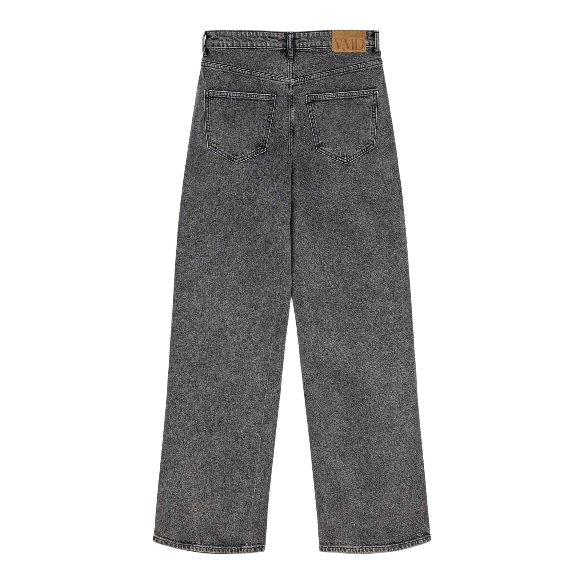 Mid Grey - Back - Vero Moda Womens-Ladies Denim Relaxed Fit Jeans
