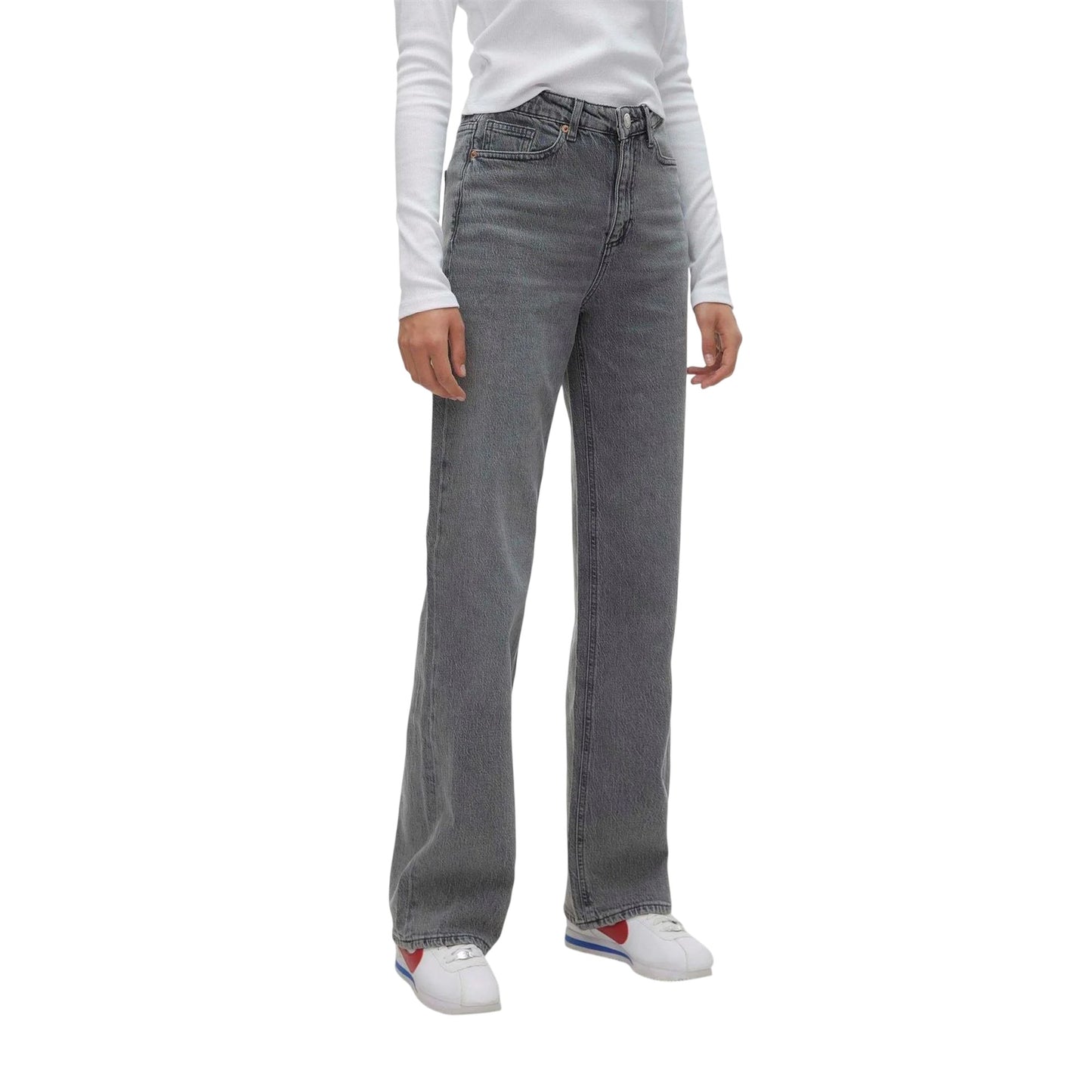 Mid Grey - Lifestyle - Vero Moda Womens-Ladies Denim Relaxed Fit Jeans