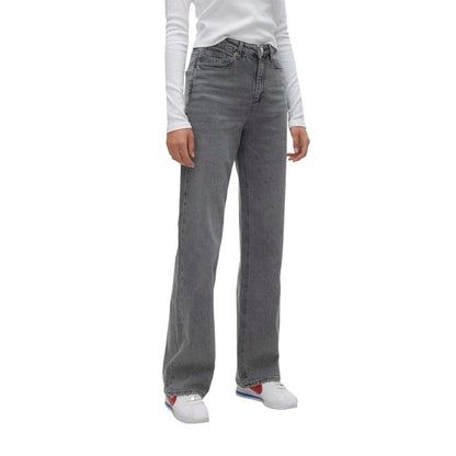 Mid Grey - Lifestyle - Vero Moda Womens-Ladies Denim Relaxed Fit Jeans