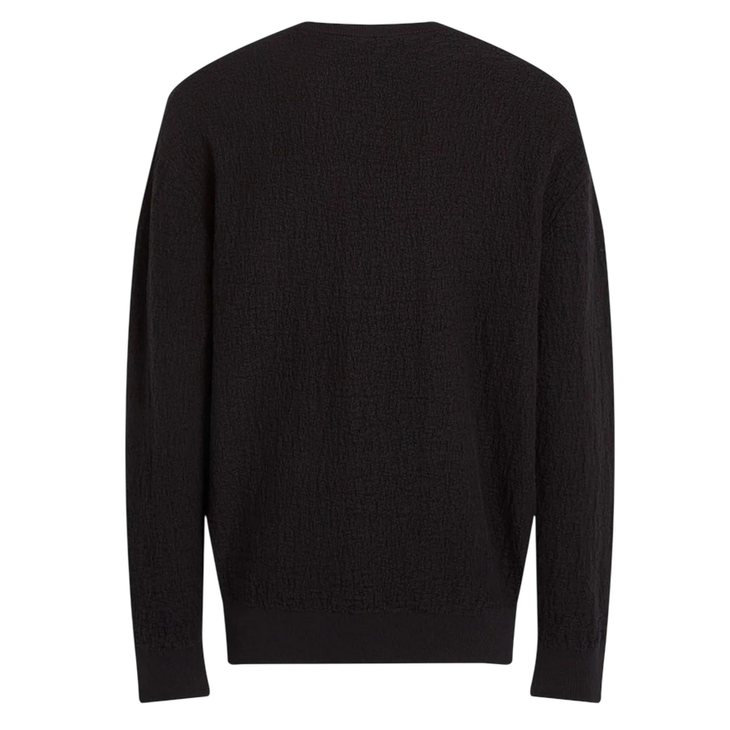 Black - Back - Calvin Klein Mens Jacquard Crew Neck Sweatshirt