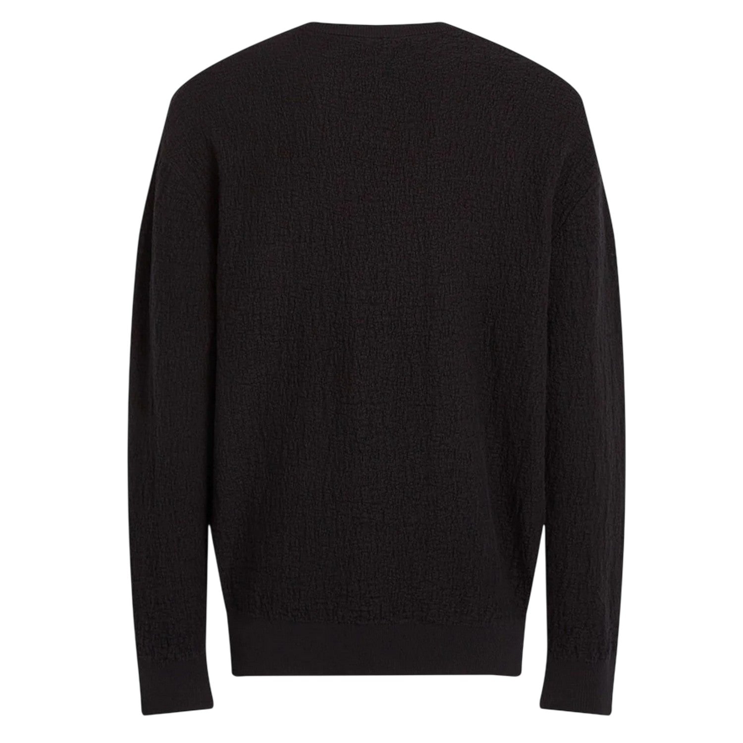 Black - Back - Calvin Klein Mens Jacquard Crew Neck Sweatshirt
