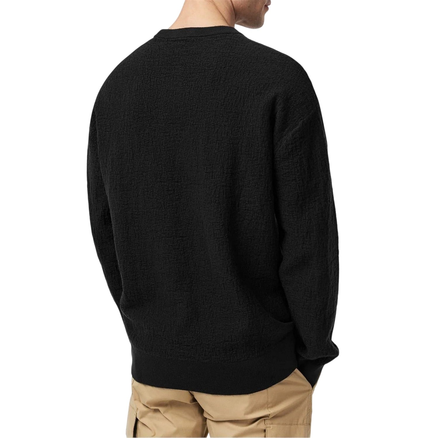 Black - Lifestyle - Calvin Klein Mens Jacquard Crew Neck Sweatshirt