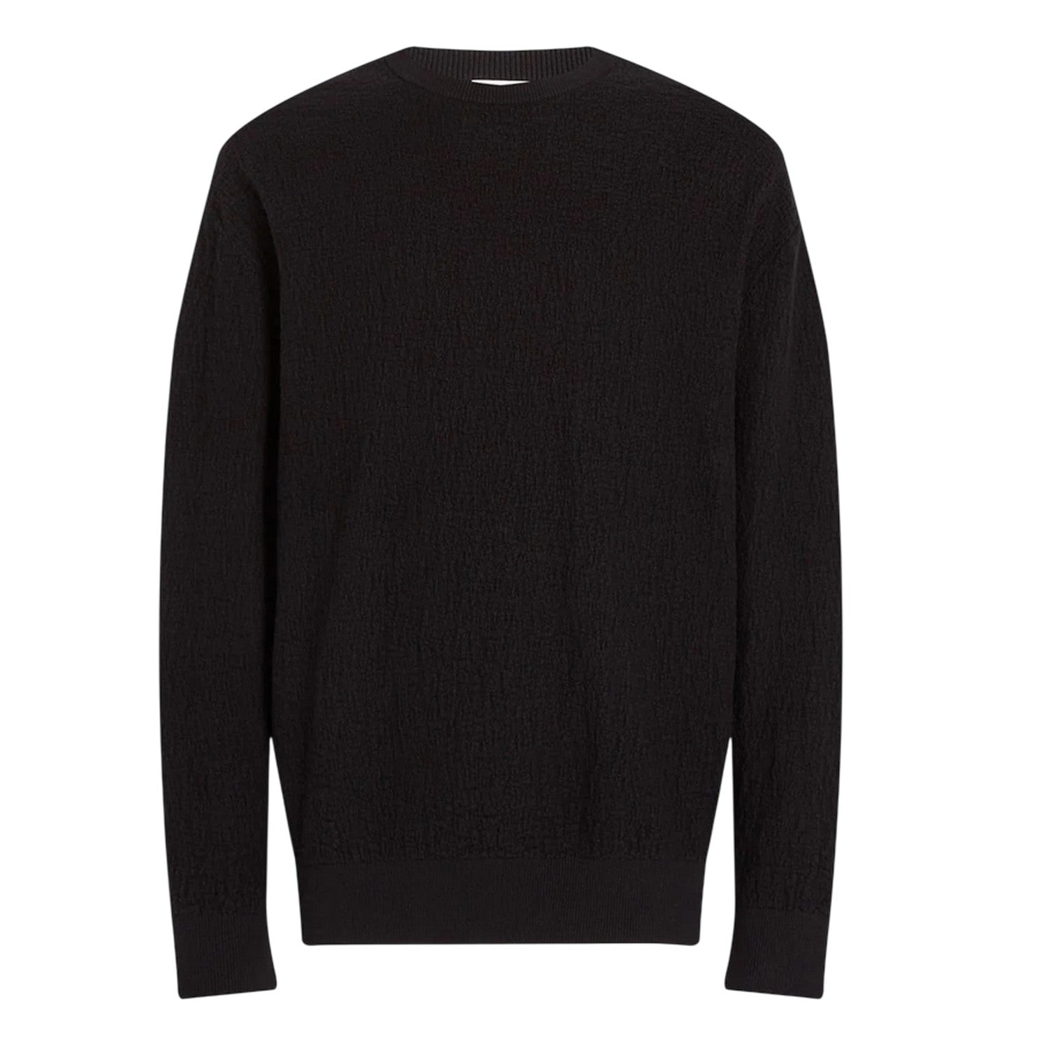Black - Front - Calvin Klein Mens Jacquard Crew Neck Sweatshirt