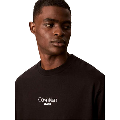 Black - Side - Calvin Klein Mens Graphic Relaxed Fit T-Shirt