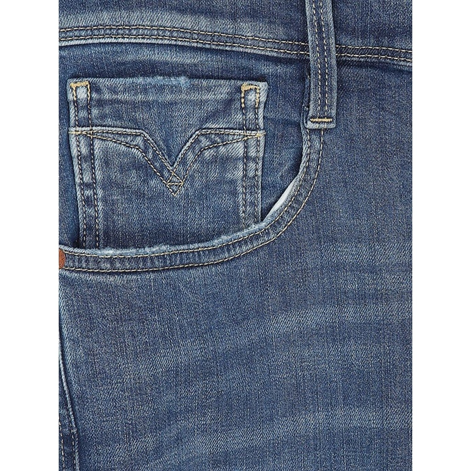 Blue - Side - Replay Mens Anbass Cotton Slim Jeans