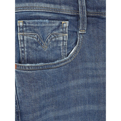 Blue - Side - Replay Mens Anbass Cotton Slim Jeans