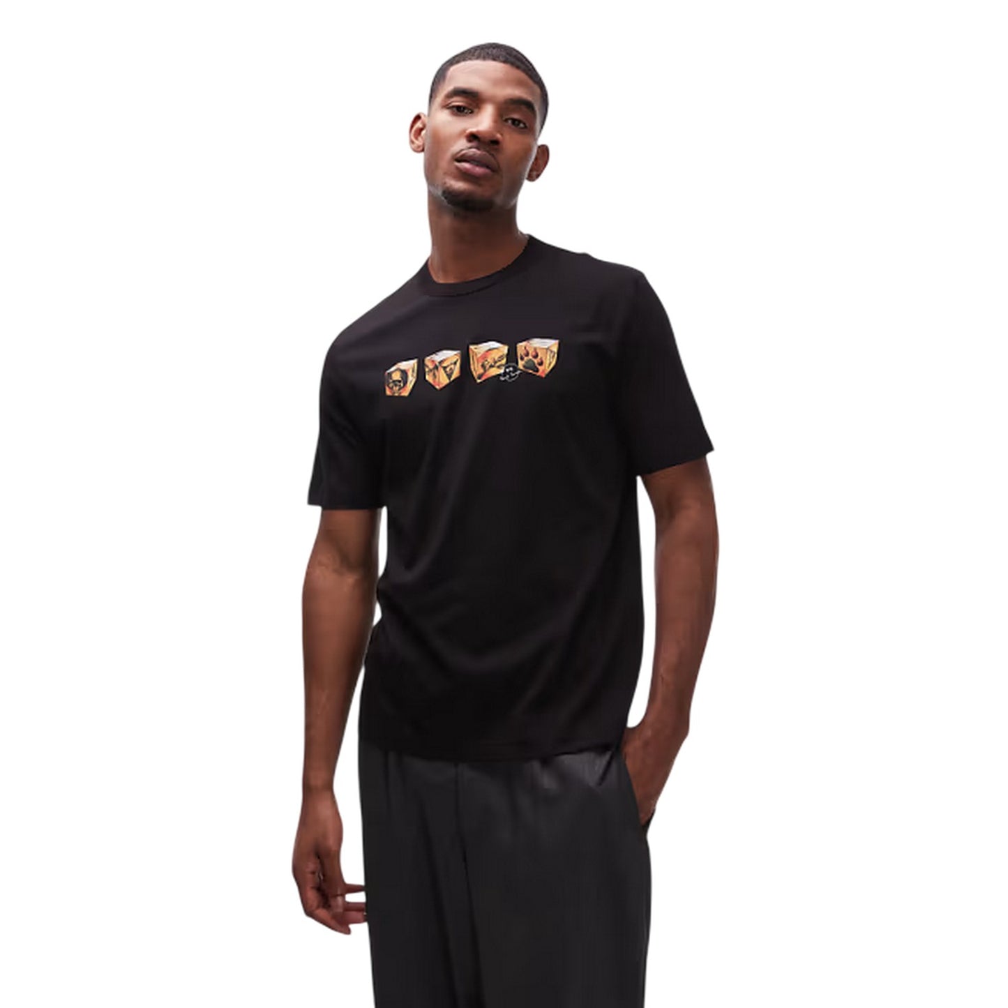 Black - Lifestyle - Paul Smith Mens Cube(s) Crew Neck T-Shirt